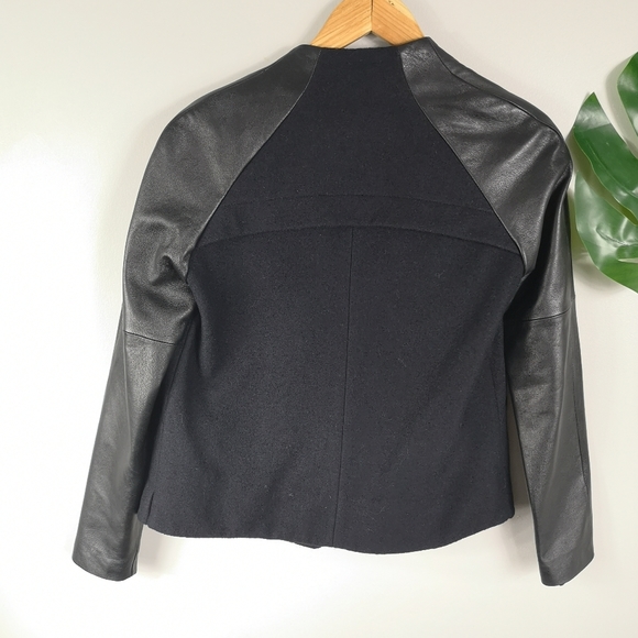 Danier leather wool and leather coat - Picture 12 of 16